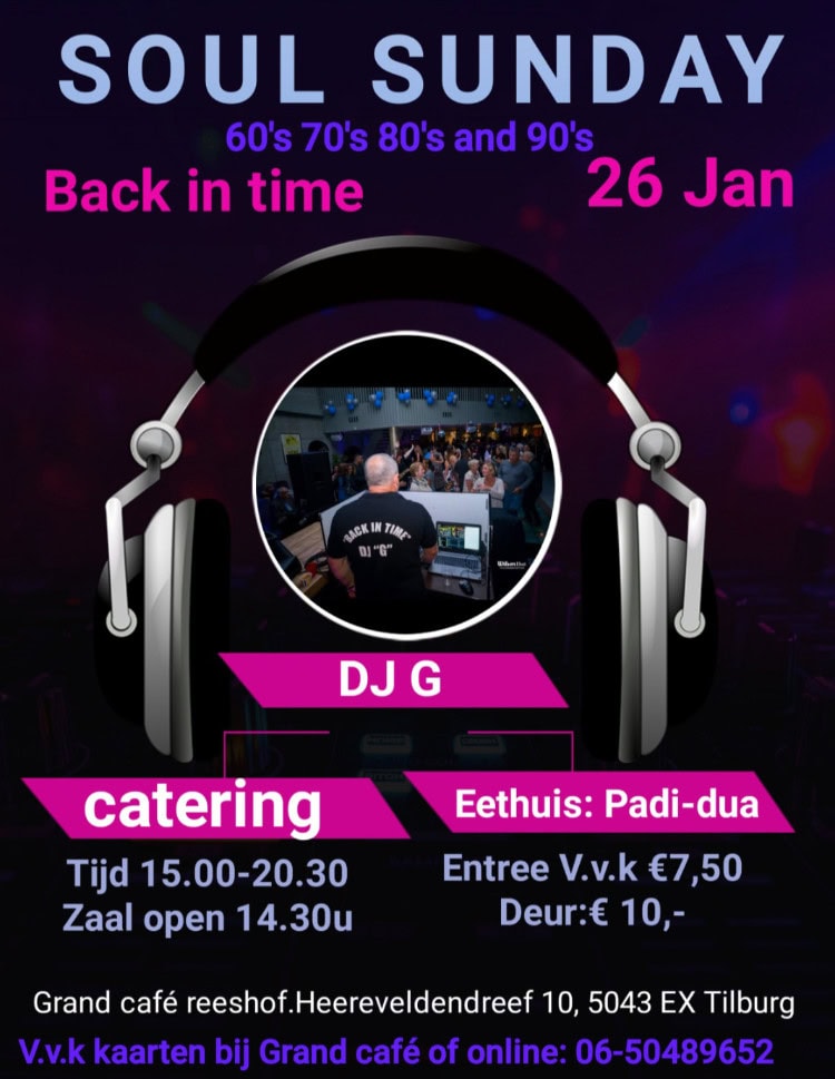 Sunday Soul - Back in Time flyer